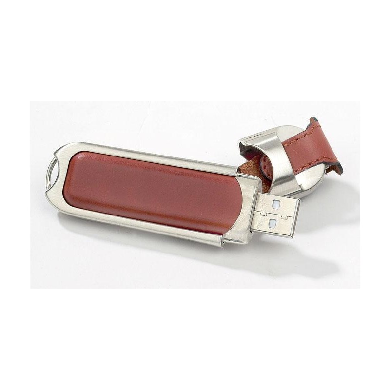  USB cuir marron 